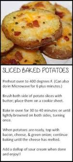 Sliced Baked Potatoes Perfect For Slimming World Minus The Butter Food Recipes Super Easy Appetizers Baked Potato Recipes