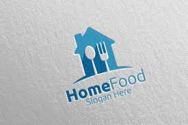 Home Food Logo For Restaurant Or Cafe 28 434786 Logos Design Bundles In 2020 Logo Food Logo Restaurant Home Food
