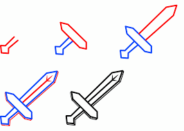 How To Draw Minecraft Swords Minecraft Sword Minecraft Art Drawing For Kids