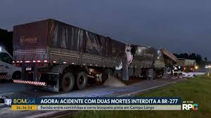 Acidente grave com mortes bloqueia totalmente a BR-277 em Campo Largo