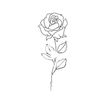 Tattoos Paper Strichzeichnung Kleine Rose Tattoos Einfache Rose Tattoo