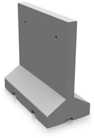 New jersey motorway barriers in vibrated reinforced concrete (plain surface) with embedded joining at half thickness and connection with steel plated and bolts. Concrete Traffic Barriers Security Barriers Belson Outdoors