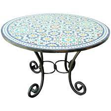 A pair of highly skilled artisans undergoes six months of extensive. Moroccan Mosaic Outdoor Tile Table In Fez Moorish Design For Sale At 1stdibs