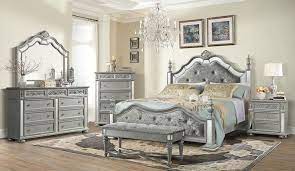 Diana Poster Bedroom Set Silver Furniture Spring Furniture Sale Glam Furniture