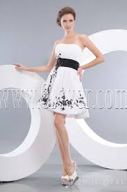 New tea length black lace white/ivory tulle party prom bridal gown wedding dress. Black And White Short Wedding Dress Fashion Dresses