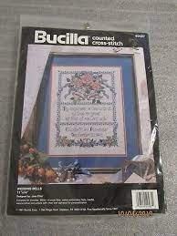 Moohue beginner 14ct counted cross stitch kits handsome horse handwork embroidery pattern dmc cotton thread aida cloth needles wedding. Bucilla Wedding Bells 40587 Counted Cross Stitch Kit By Joan Elliot Roses Bells 46109405872 Ebay