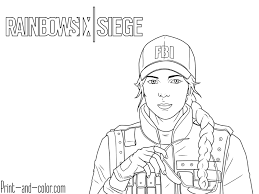 Rainbow Six Siege 6 Coloring Page Ash Fbi Swat Coloring Pages Rainbow Ash Rainbow Six