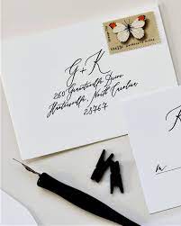 Handwritten Calligraphy Wedding Invitation Modern Etsy Calligraphy Wedding Invitation Envelope Calligraphy Wedding Invitation Modern Wedding Invitations
