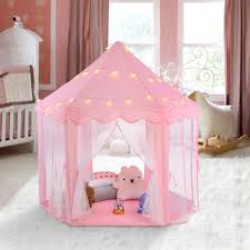 Princess Castle Kids Play Tent Ejoyous Baby Toddler Child Girls Large Indoor And Outdoor Pink Play House With Star Led Ligh Kids Play Tent Play Tent Play House