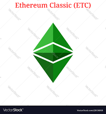 Ethereum classic etc logo Royalty Free Vector Image