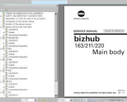 Konica minolta bizhub 163v : Konica Minolta Bizhub 163 211 220 Service Manual Service Manuals Download Service