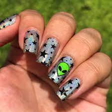 35 Alien Nail Art Ideas For Beauty Junkies Who Know The Truth Is Out There Alien Nails Crazy Nail Art Crazy Nails