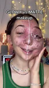 glowy vs matte makeup 🤍✨ what should i vs next?? #makeup #trend  #makeupchallenge #vs #beforeandafter #makeuptutorial #glowup #glowymakeup