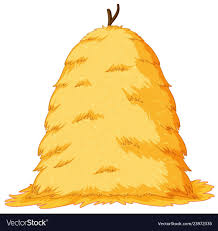 Large Stack Of Hay Royalty Free Vector Image Vectorstock Vector Images Farm Vector Vector