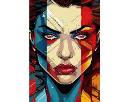 Bold Pop Art Female Comic Portraits Epic Retro Comic Posters