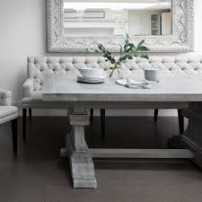 Cheshire Dining Table The Stunning Cheshire Table Is Made From Solid Oak And Finished In An Elegant Chic Dining Room Shabby Chic Dining Room Grey Dining Tables