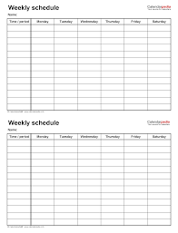 We have 7 great pictures of 2021 weekly calendar printable first week. Free Weekly Schedules For Word 18 Templates