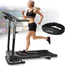 Letix Sports Motorisiertes Laufband Mit App Steuerung Tablet Smartphone Inkl Pulsgurt Lcd Display Elektrisches Fitnessg Laufband Ausdauer Training Fitness