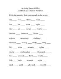 Always watch the video several times without subtitles first. Ordinal Numbers Lesson Plans Worksheets Lesson Planet