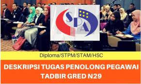 Senarai tugas/ skop kerja penolong pegawai tadbir gred n29. Senarai Tugas Penolong Pegawai Tadbir Gred N29 Index My
