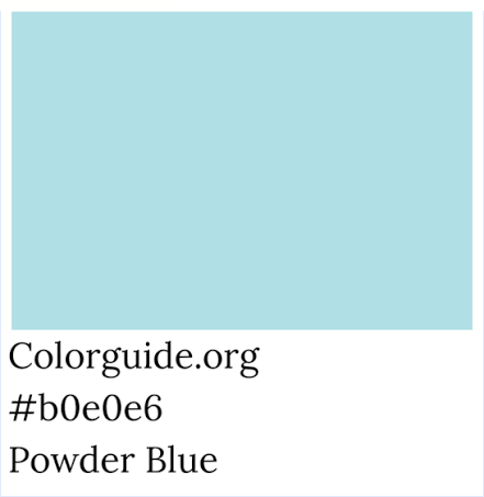 42 Types of Powder Blue - Colorguide.org