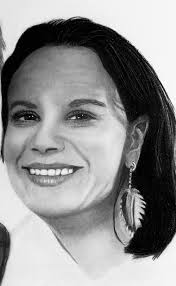 little girl wearing a pearl bracelet Pencil