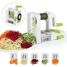 Spiralizer 5 Blade Vegetable Spiralizer Sedhoom Foldable Spiral Slicer Best Zucchini Noodle Veggie Spiral Vegetable Slicer Veggie Pasta Spiralized Vegetables