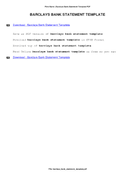 You will only be able to see your barclayloan balance in online banking, rather than a statement, because the information is kept on a separate system. Barclays Bank Statement Template Pdf Fill Online Printable Fillable Blank Pdffiller