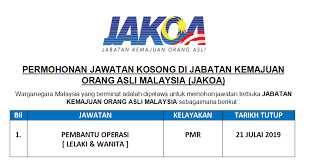 We did not find results for: Jawatan Kosong Di Jabatan Kemajuan Orang Asli Malaysia Jakoa Pelbagai Negeri