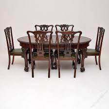 Gently used, vintage, and antique chippendale dining tables. Chippendale Style Dining Table Six Chairs Antiques Atlas
