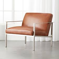 Modern Accent Chairs And Armchairs Cb2 Leather Lounge Chair Leather Lounge Brown Living Room Decor