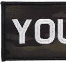 Parche de texto personalizado para portador de placas - 3 x 10 - Multicam  Black