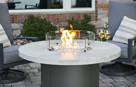 White Onyx Beacon Chat Height Gas Fire Pit Table Outside Fire Pits Gas Firepit Fire Pit Table