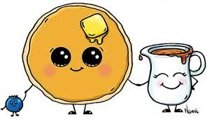 Pancake Syrup A Blueberry Cute Kawaii Drawings Cute Animal Drawings Kawaii Cute Easy Drawings