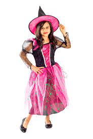 Witch Costume Girls Black Light Up Pink Glowing Size 4 5 6 7 8 9 10 Halloween Girl Witch Costume Halloween Costumes For Girls Witch Costume