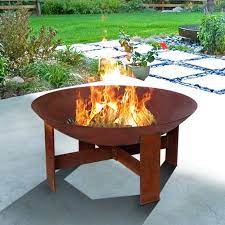 Custom fire pit fabricators in colorado. Sierra 80 Rusted Steel Fire Pit Milkcan Outdoor Products