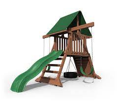 Building a wooden playset for your backyard is an easy and fun woodworking projects that can be done in a weekend. Cliff Climb Compact Wooden Backyard Playset Yardcraft