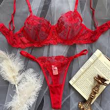 Sweet Flower Mesh Embroidery Perspective lingerie Set Sexy Transparent  Intimates Womens Solid Exotic Apparel Suit Underwear Bra - AliExpress