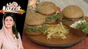 Place the burgers on the griddle or into the pan, then use a spatula to lightly press them down, making sure the burger is in full contact with the pan. Classic Beef Cheese Burger Recipe Samina Jalil Masala Tv