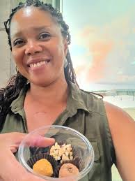 person with truffles