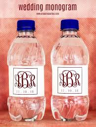 Love This Wedding Favor Idea Monogram Wedding Water Bottle Labels Wat Water Bottle Labels Wedding Wedding Water Bottles Wedding Water Bottle Labels Waterproof