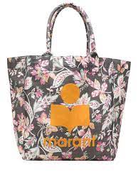 Use rickrack, eyelets, and a button for a polished patchwork tote. Floral Print Tote Bag Isabel Marant Eraldo Com