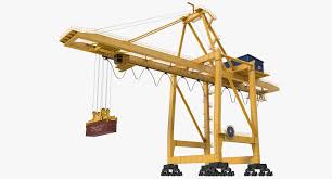 Quayside Container Crane Rigged 3d Model Crane 3d Model Rigs