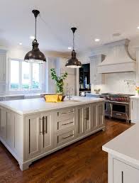 Gray Paint For Kitchen Cabinets Transitional Kitchen Benjamin Moore Classic Gray Urban Building Grey Painted Kitchen Grey Kitchen Island Wood Floor Kitchen
