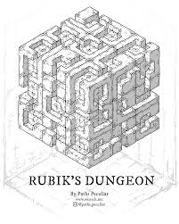 Creating rubik's cube mosaics with photoshop learn how to create rubik's cube mosaic in photoshop. Rubik S Dungeon A Cube Shaped Isometric Dungeon Map Paths Peculiar