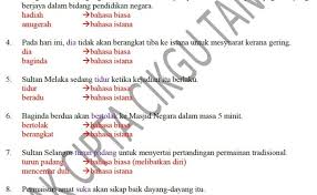 Contoh bahasa istana pt3 bahasa melayu bm. Contoh Soalan Dialog Bahasa Istana Upsr Sacin Quotes Cute766