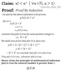 N Nⁿ Is True For N 1 Me Doing A Proof By Induction For An Obvious Fact Xd