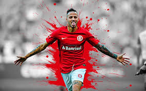 No ano de 2009, o clube gaúcho completou 100 anos de existência. Download Wallpapers William Pottker 4k Internacional Fc Inter Rs Sport Club Internacional Art Brazilian Football Player Splashes Of Paint Grunge Art Creative Art Serie A Brazil Football For Desktop Free Pictures For