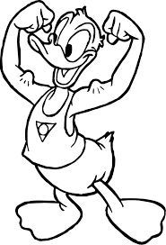 Nice Muscular Donald Duck Coloring Page Mickey Mouse Drawings Coloring Pages Mouse Drawing