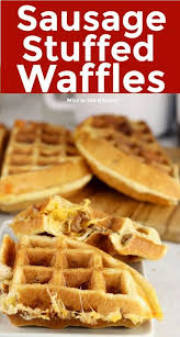 Stuffed Waffles With Sausage Kulfi Recipe Savoury Food Breakfast Bake